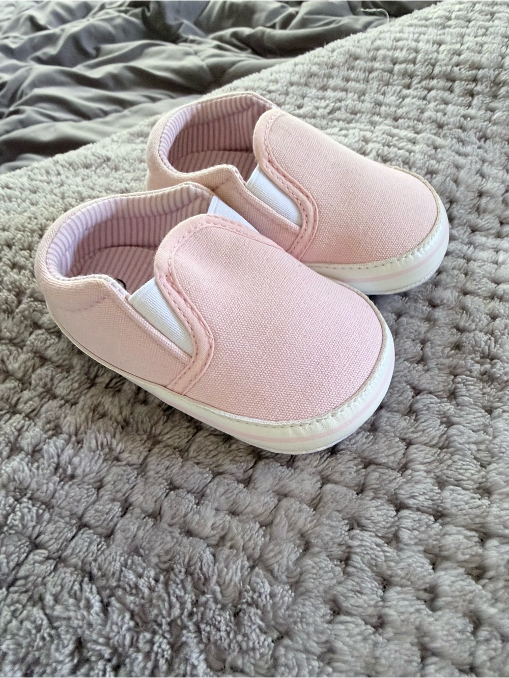 2 for $10 Toddler Slip-On Canvas Shoes in Light Pink